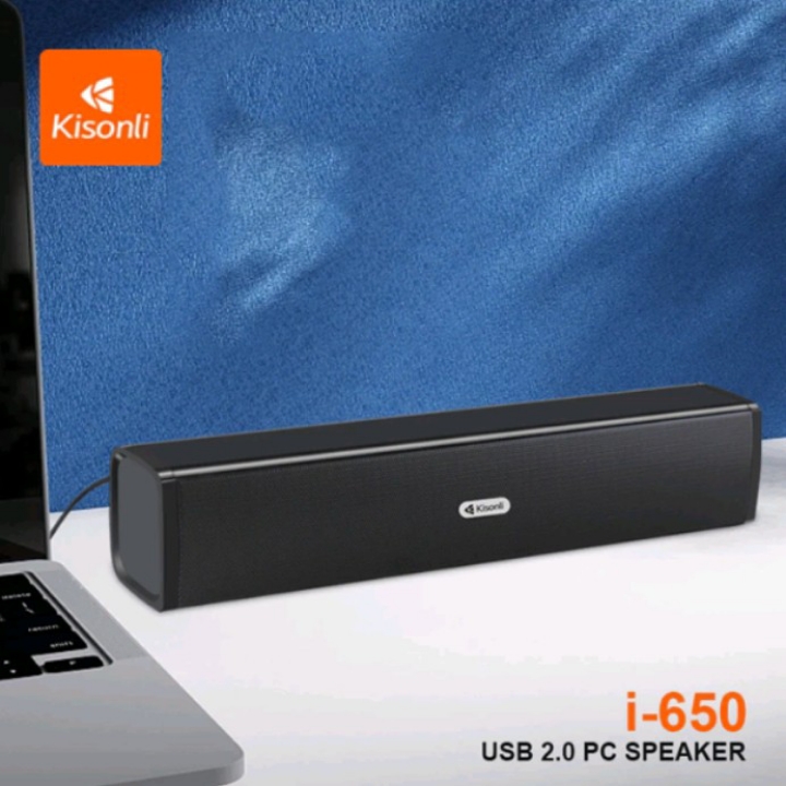 KISONLI SPEAKER LAPTOP KOMPUTER I650 USB Plug Aux With Volume Control  2