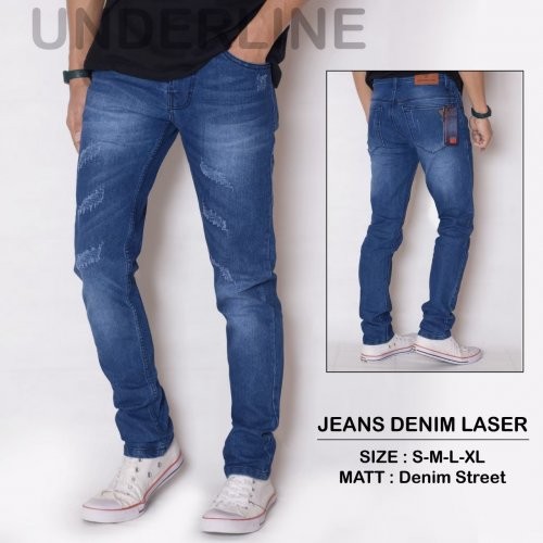 KNKR Celana Jeans Laser Underline 01