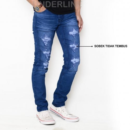 KNKR Celana Jeans Sobek Underline 02 2