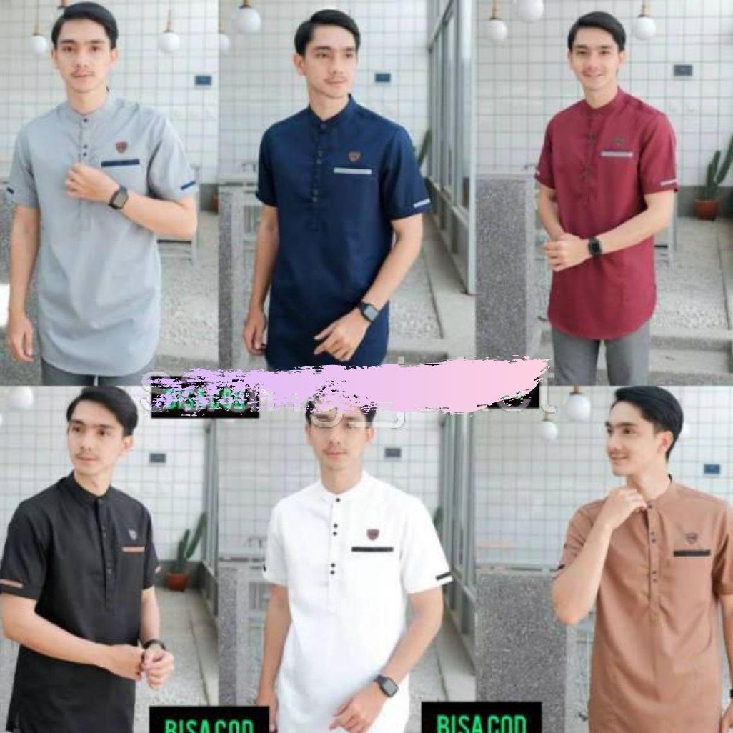 KOKO KURTA PRIA LENGAN PENDEK KATUN