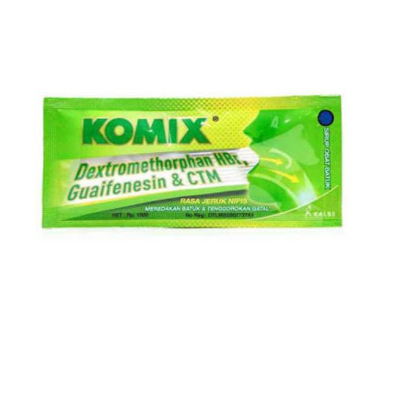 KOMIX  OBAT BATUK DEWASA   RASA JERUK NIPIS SACHET 7 ML