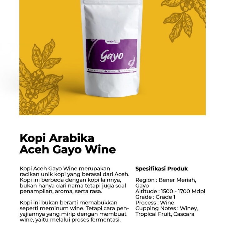 KOPI ACEH GAYO ARABIKA WINE 1000GR 3