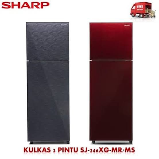 KULKAS 2 PT SHARP SJ-246XG-MR 2