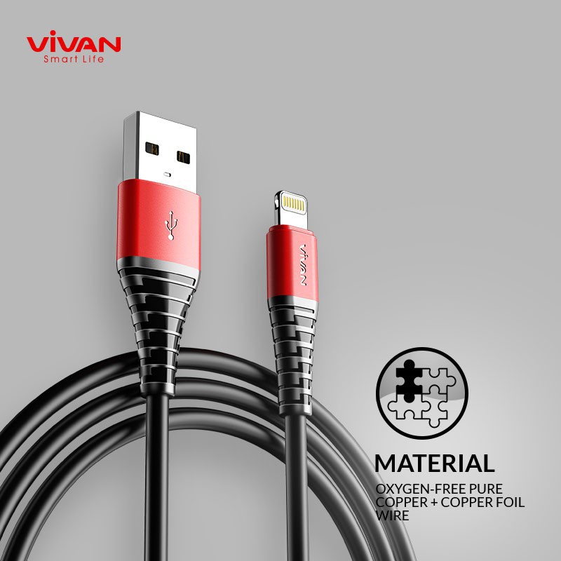 Kabel Data Lightning Iphone Vivan SL100 3