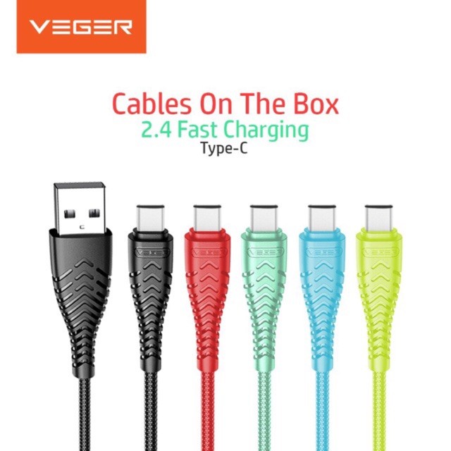 Kabel Data Veger V110 USB Type-C Fast Charging
