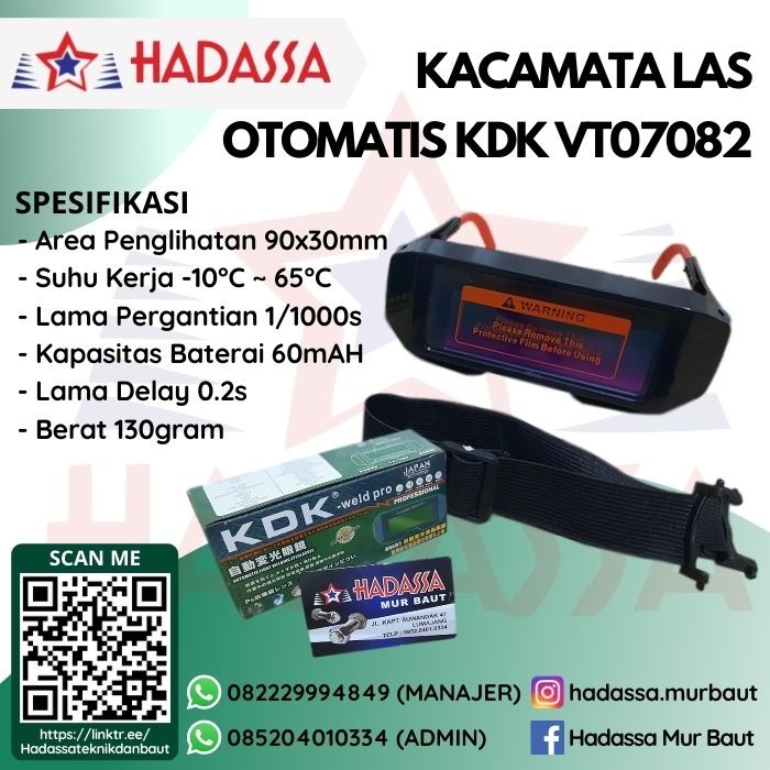 Kacamata Las Otomatis KDK VT07082