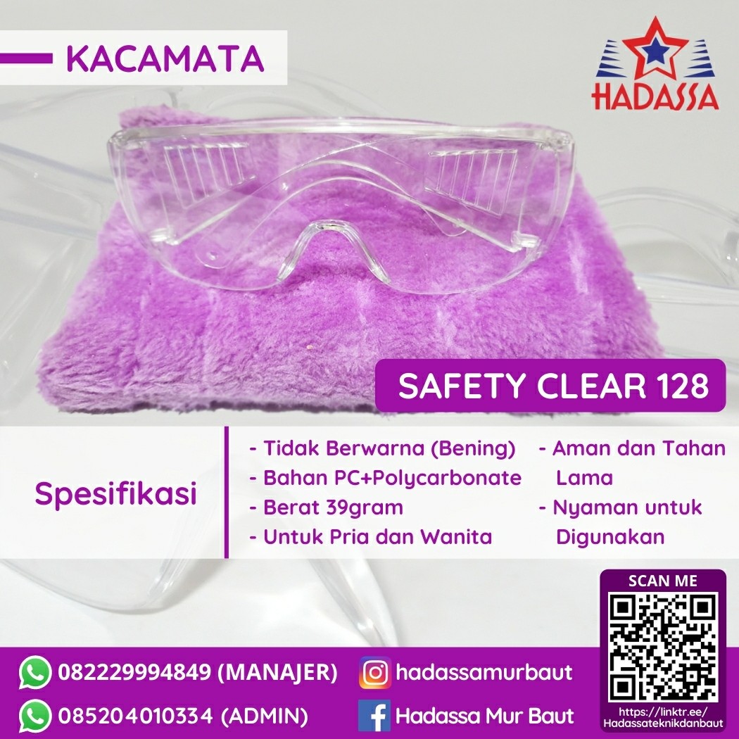 Kacamata Safety Clear 128