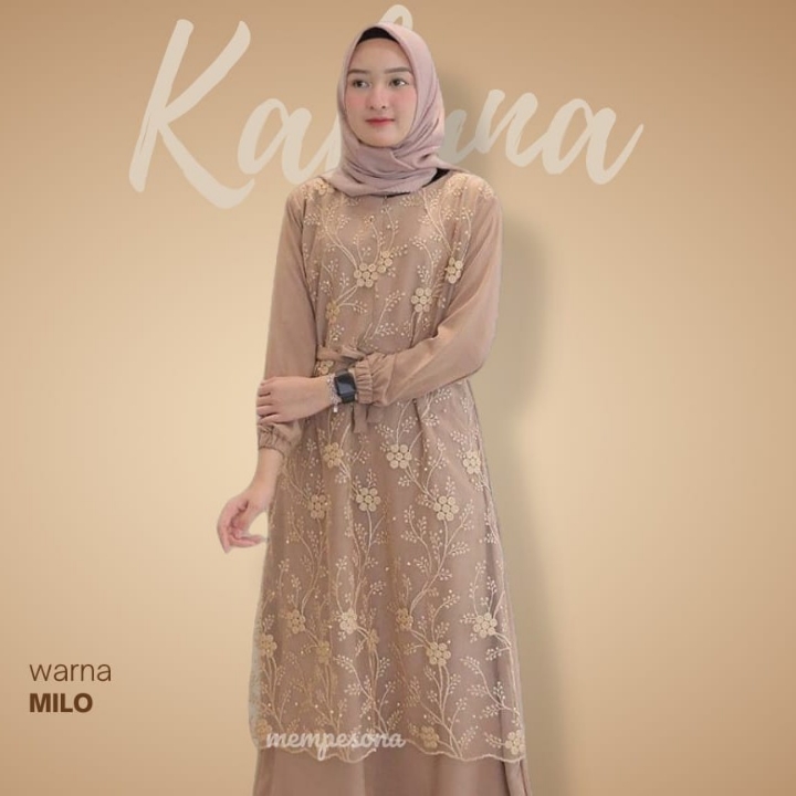 Kaluna Dress Brukat Wanita Terbaru