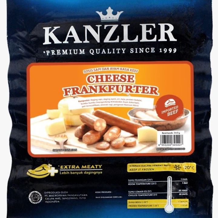 Kanzler Cheese Frankfurter 360 Gr