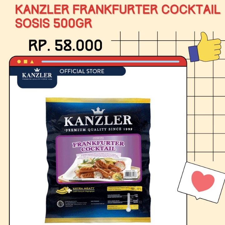 Kanzler Frankfurter Cocktail Sosis 500gr