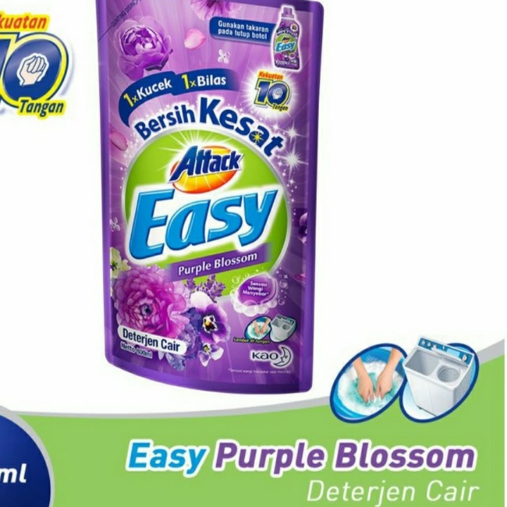 Kao Attack Detergent Cair Easy Purple Blossom