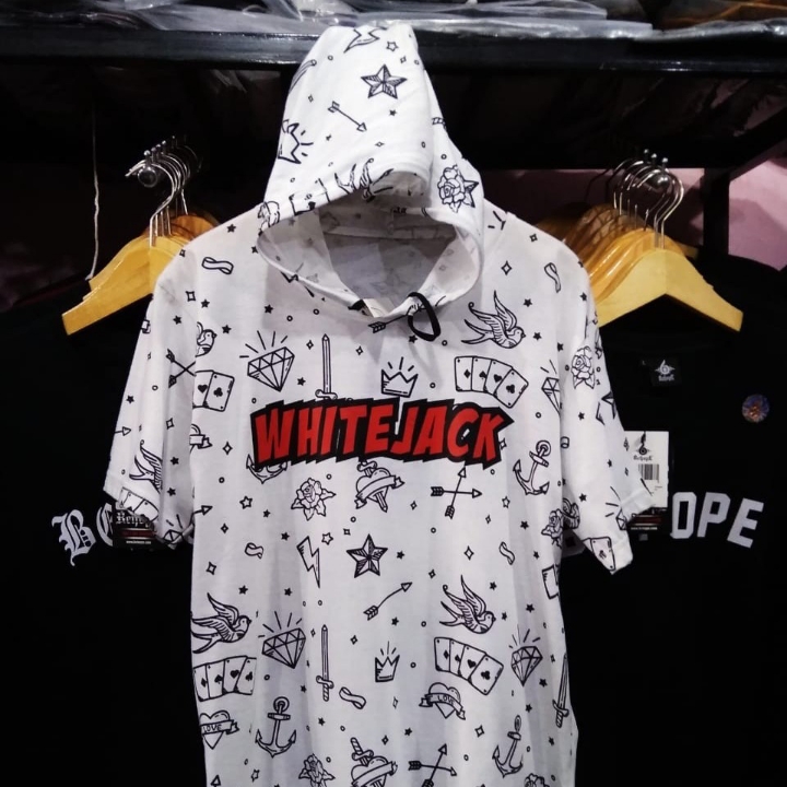 Kaos Hoodie White Jack 2