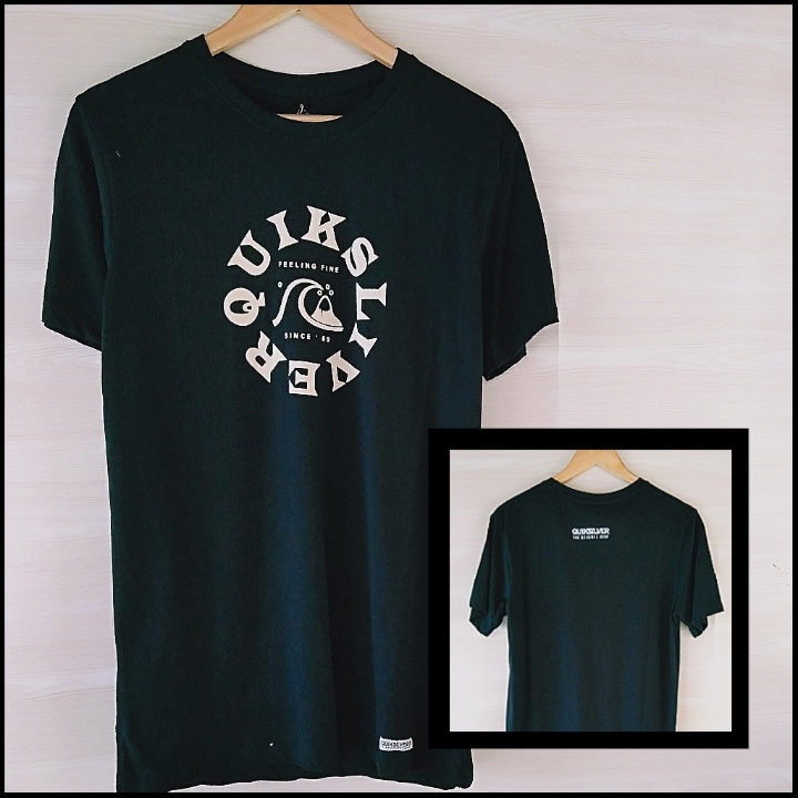 Kaos Distro Quicksilver Hitam Premium