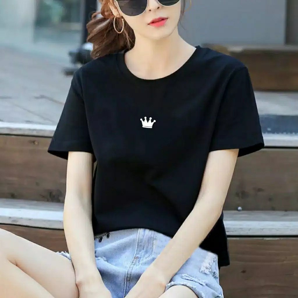 Kaos Wanita Crown - T Shirt Wanita Combed 30s 2