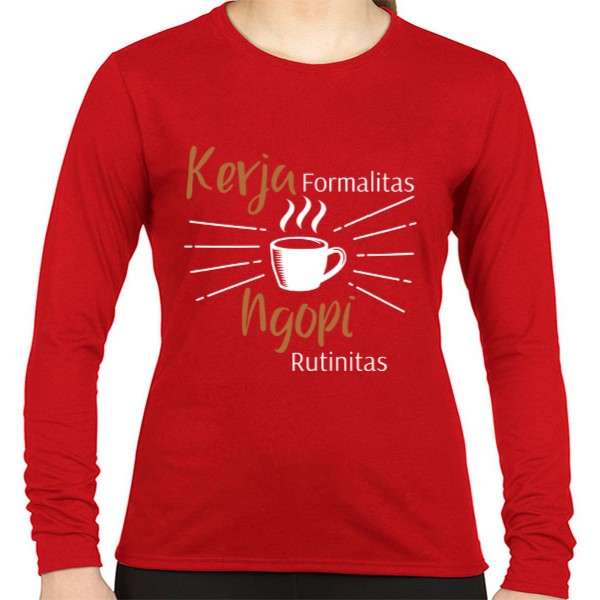 Kaos Wanita Lengan Panjang - RedMango