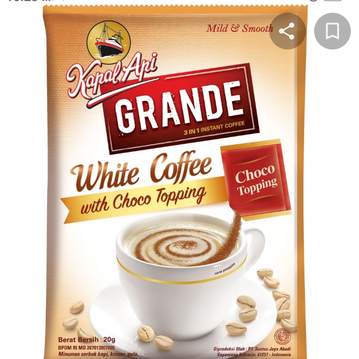 Kapal Api Grande White Coffee 20g