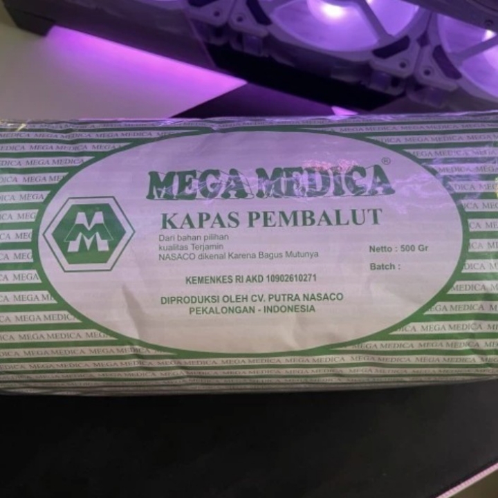 Kapas Putih Pembalut Medis 500 gr