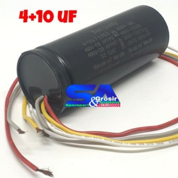 Kapasitor Mesin Cuci 4 10 uf Capasitor Double 4 10 Mikro