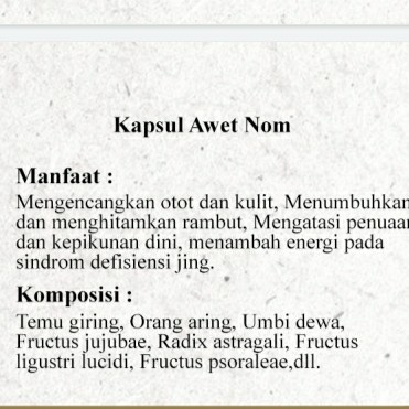 Kapsul Awet Nom 2