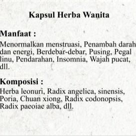 Kapsul Herba Wanita 2