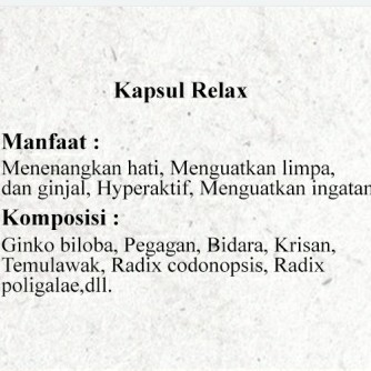 Kapsul Relax 2