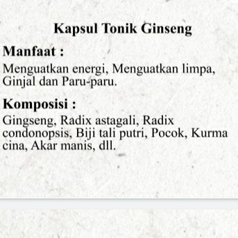 Kapsul Tonik Ginseng 2