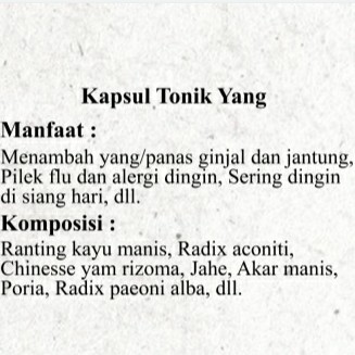 Kapsul Tonik Yang 2