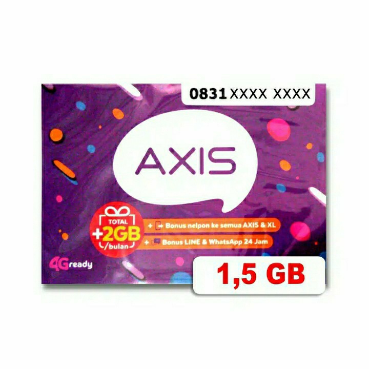 Kartu Perdana Axis 1gb 500mb