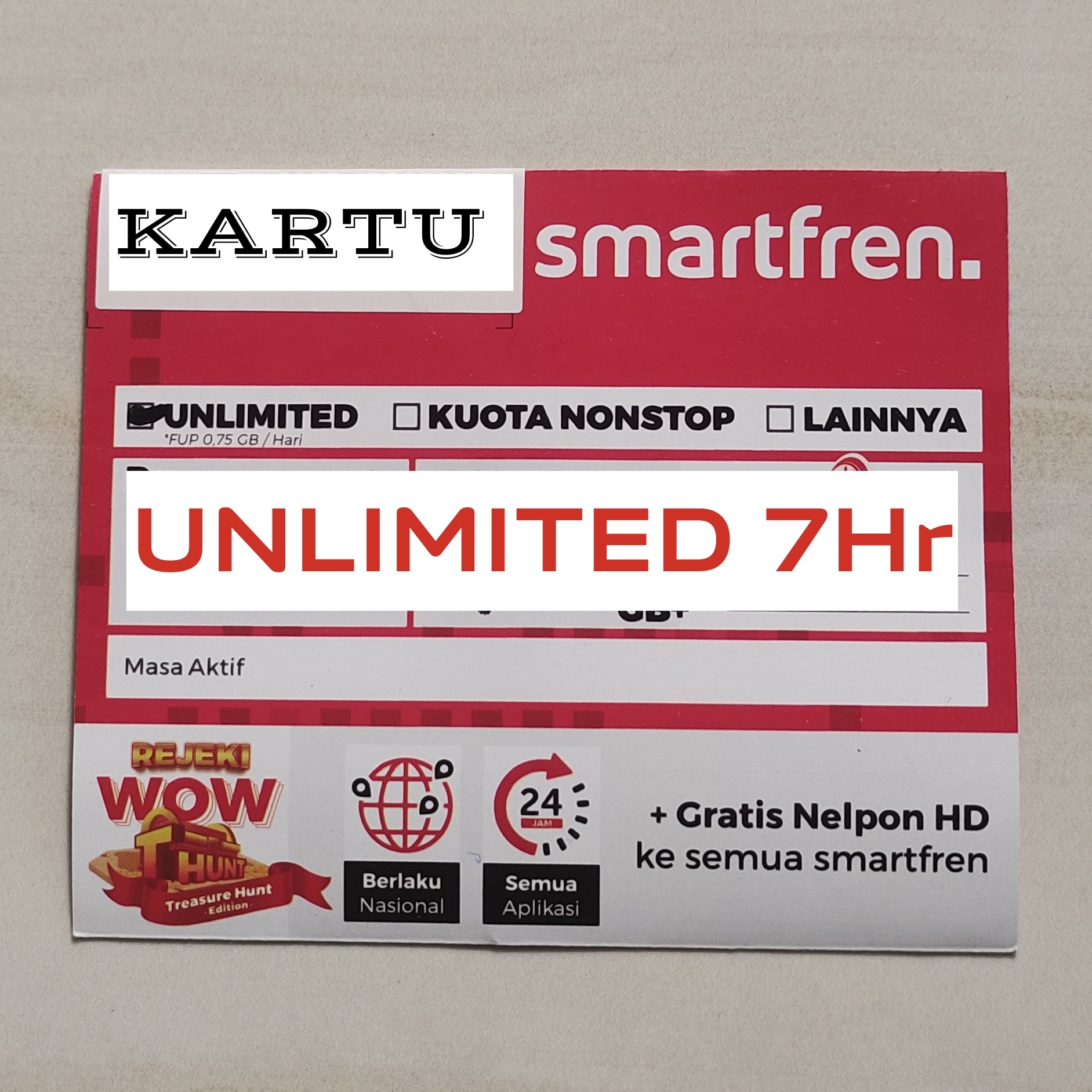 Kartu Unlimited 7Hr