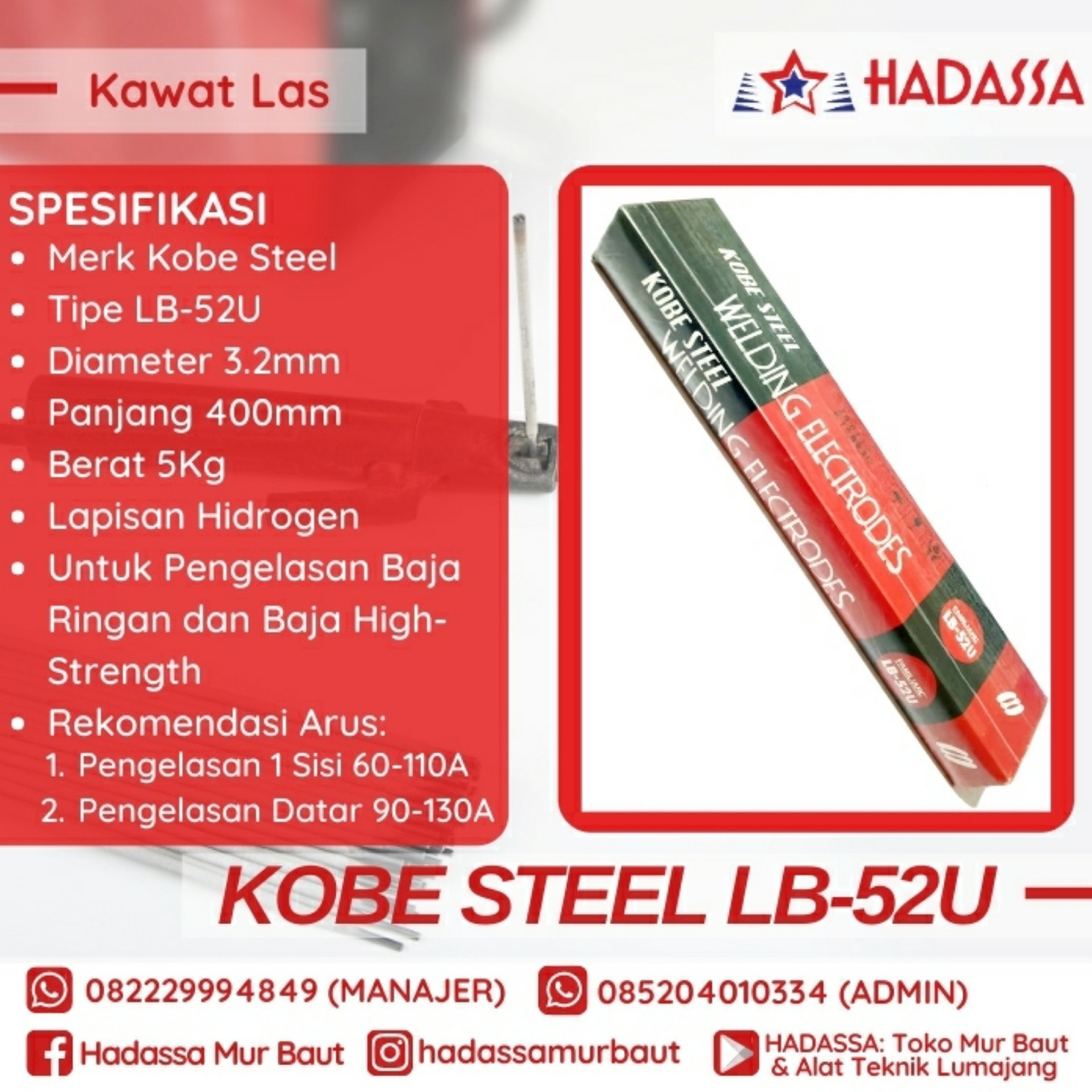 Kawat Las Kobe Steel LB-52U