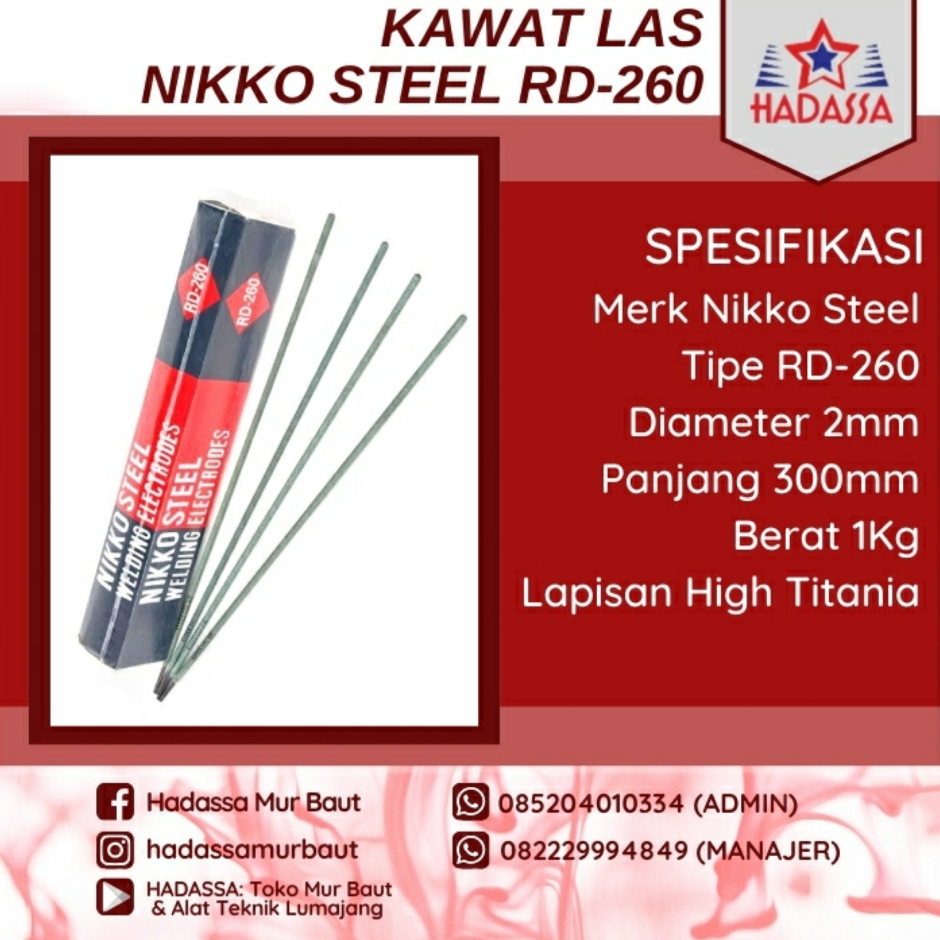 Kawat Las Nikko Steel RD-260