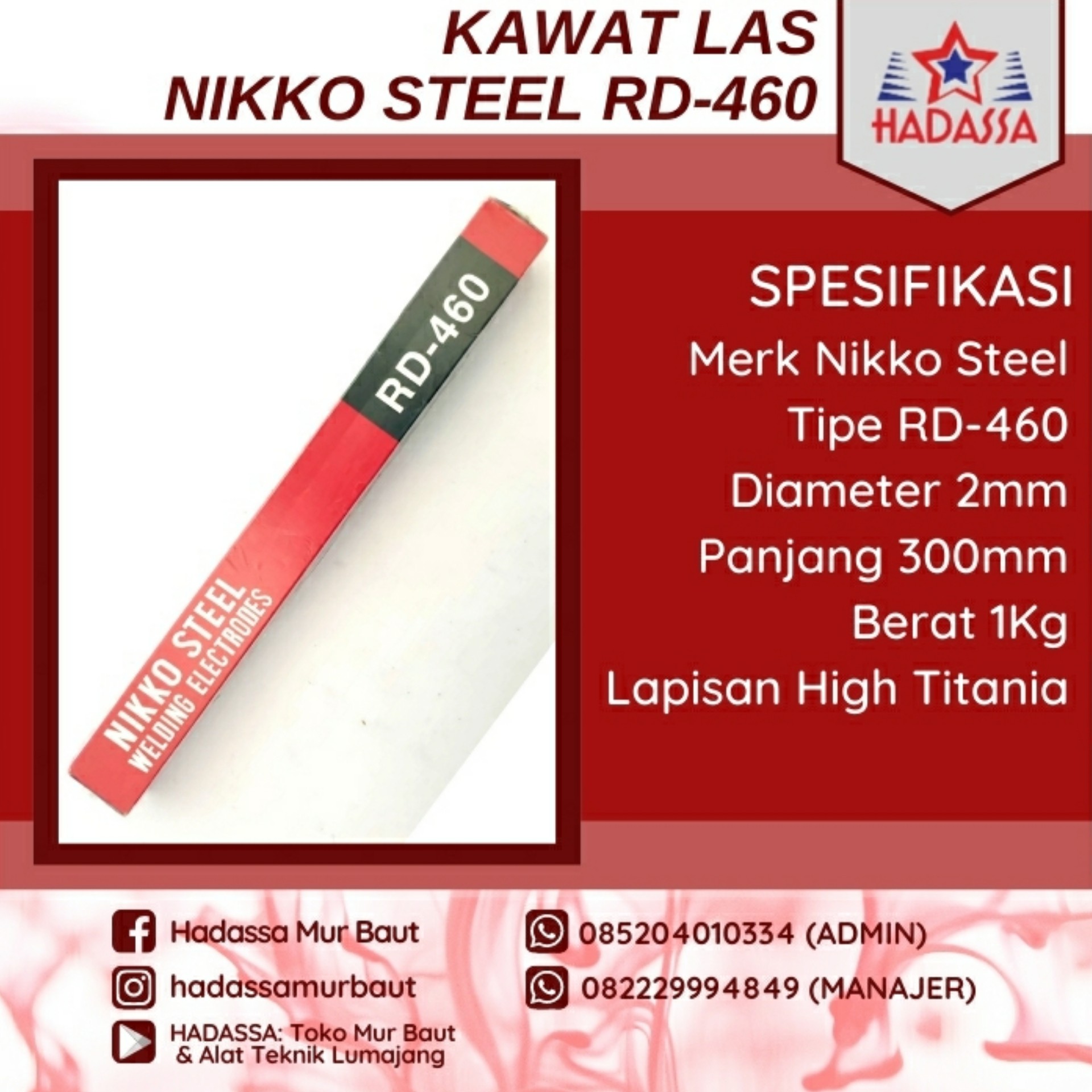 Kawat Las Nikko Steel RD-460