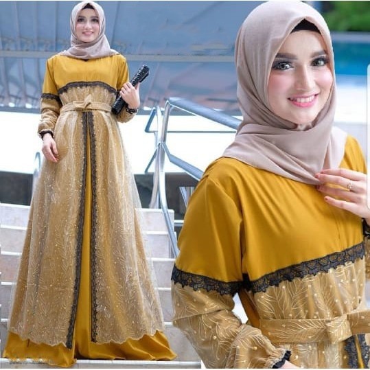 Keala Maxy l Gamis Maxi Stevia Dress Gamis Kondangan 3