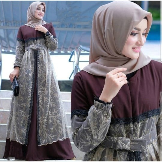 Keala Maxy l Gamis Maxi Stevia Dress Gamis Kondangan 4