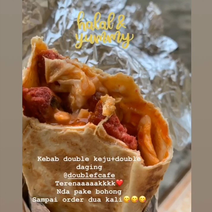 Kebab Double Keju Double Daging