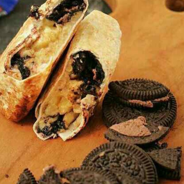 Kebab Pisang Coklat Keju Oreo