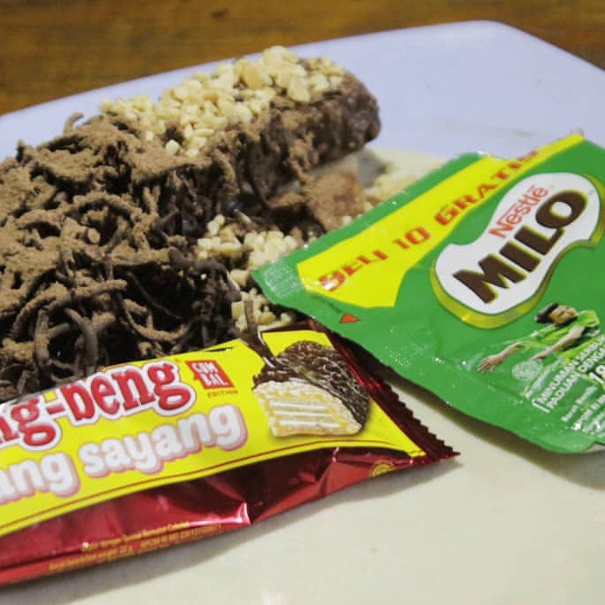 Kebab Pisang Milo Topping Beng-beng