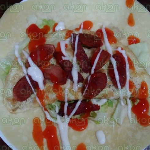 Kebab Telor Daging Sosis