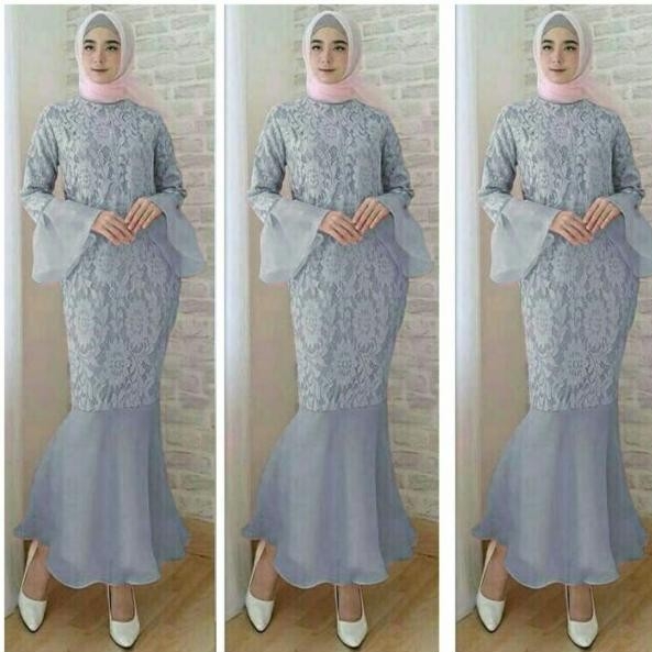 Kebaya Mermaid Abu