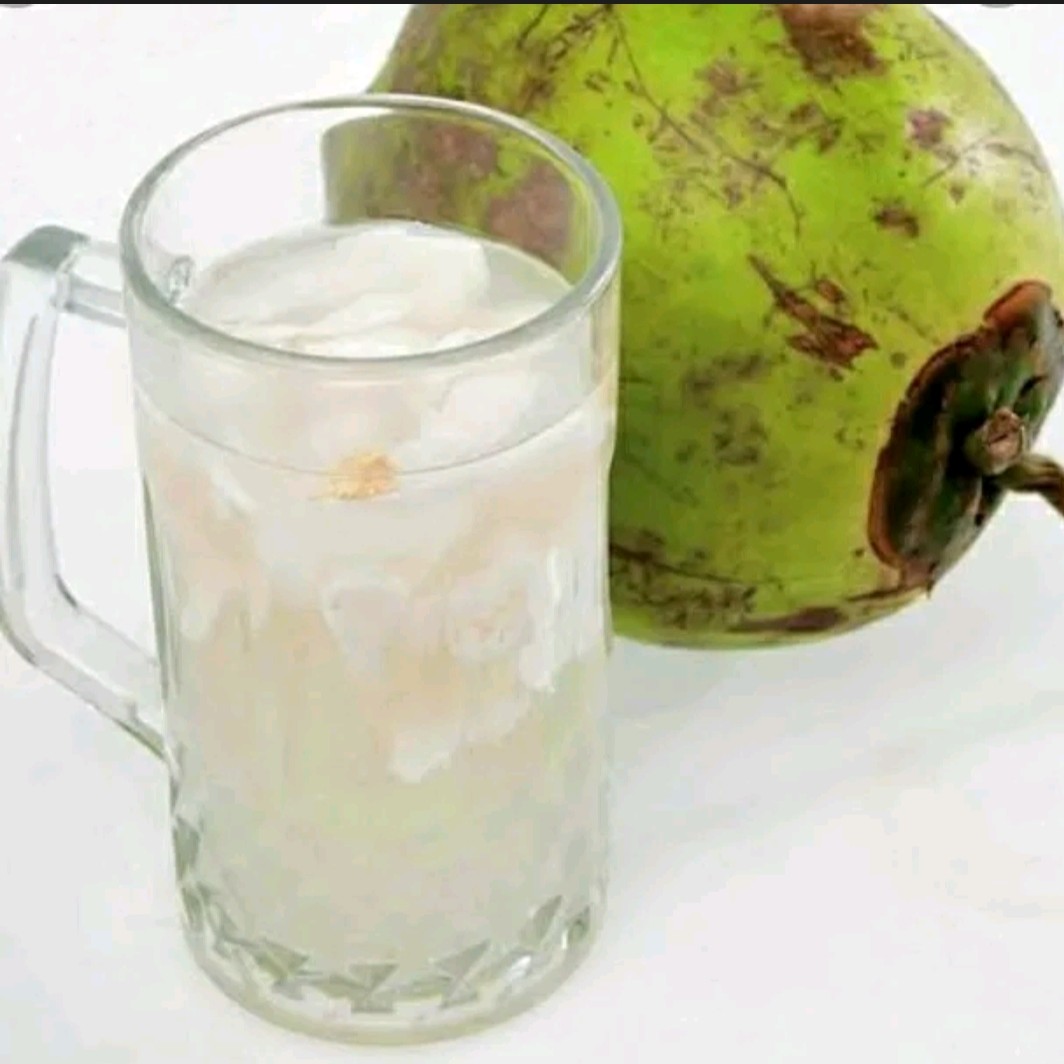 Kelapa Muda Utuh Kerok Gula Dan Es Sirup