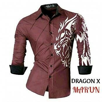 Kemeja Dragon Merah