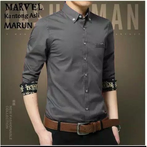 Kemeja Marvel Uk M L  XL - 5 warna 2