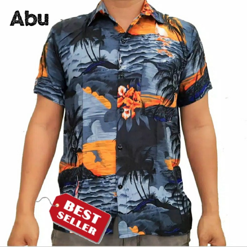 Kemeja Pantai - Kemeja Hawai Pria Motif Bahamas Size M - XXL 5