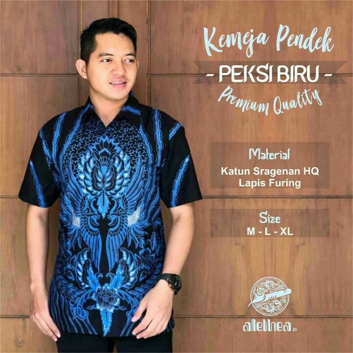 Kemeja Peksi Biru Pendek