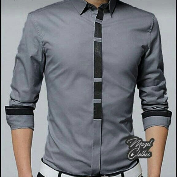 Kemeja Slimfit Grey