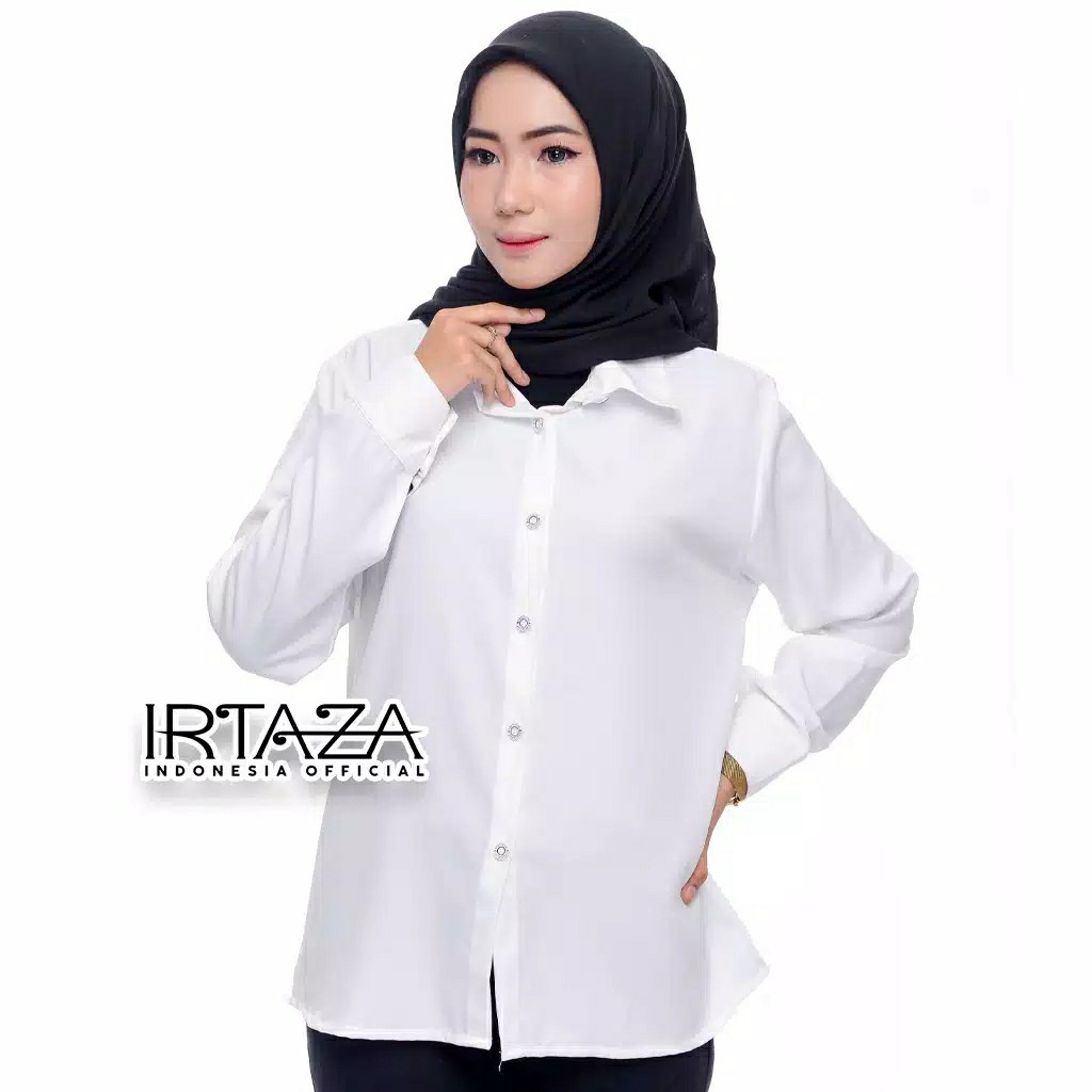 Kemeja Wanita Polos Pretty Woman Basic Streach Original Madame Sexy