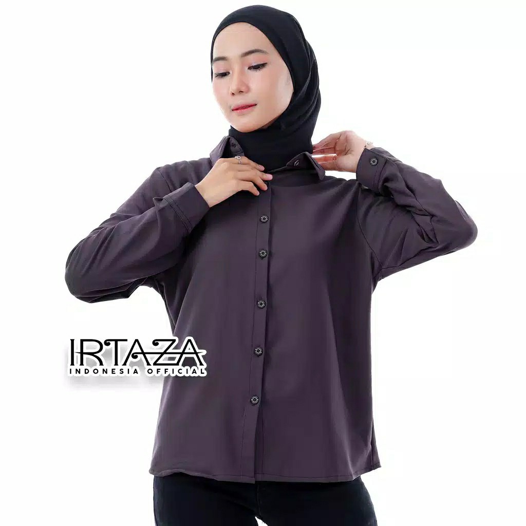 Kemeja Wanita Polos Pretty Woman Basic Streach Original Madame Sexy 2