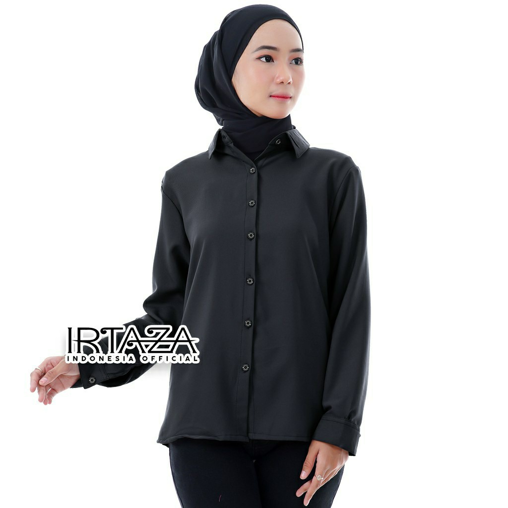 Kemeja Wanita Polos Pretty Woman Basic Streach Original Madame Sexy 4