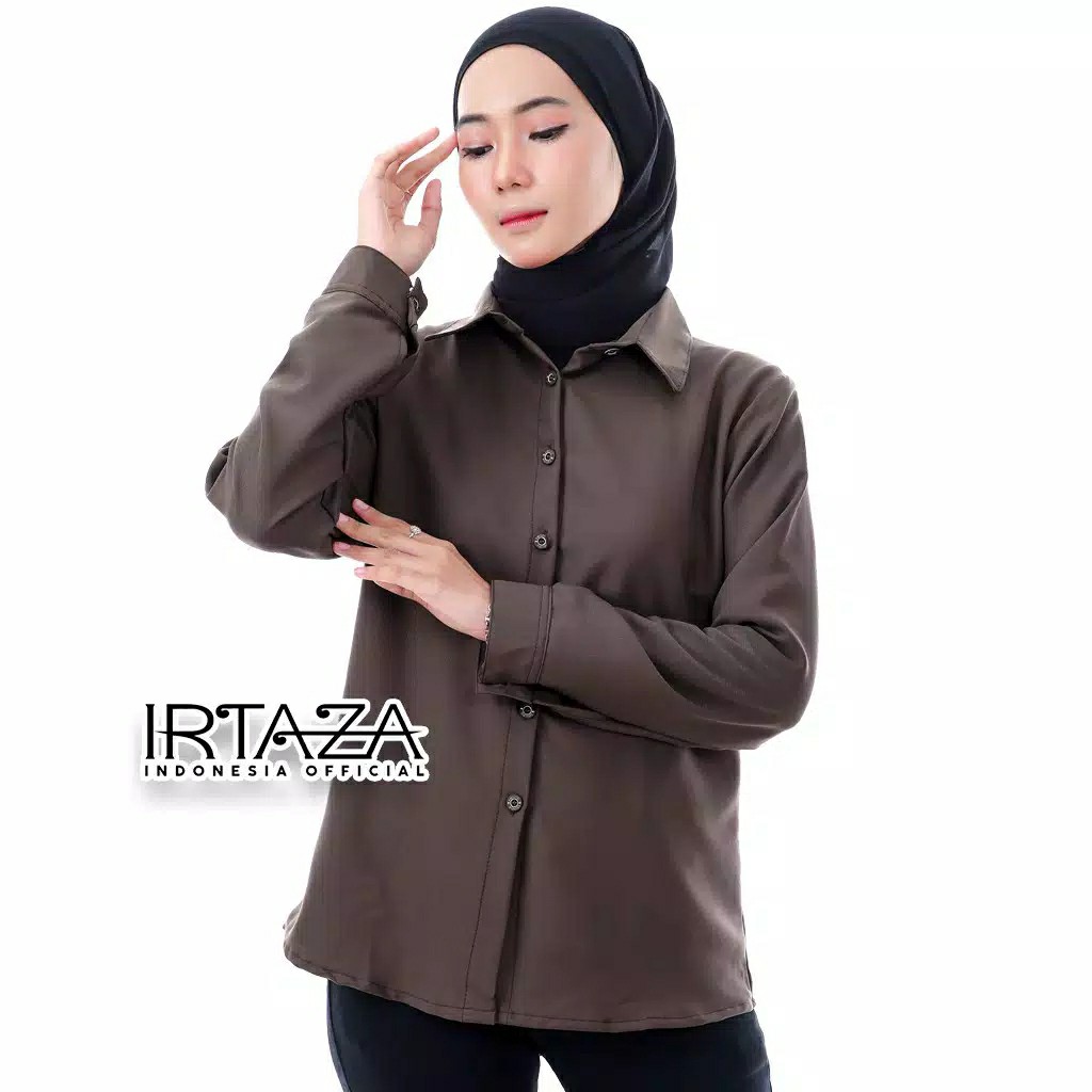 Kemeja Wanita Polos Pretty Woman Basic Streach Original Madame Sexy 5