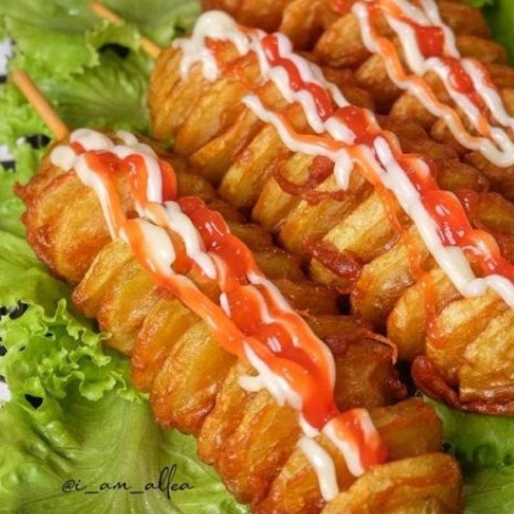 Kentang Spiral Saos Mayonaise 